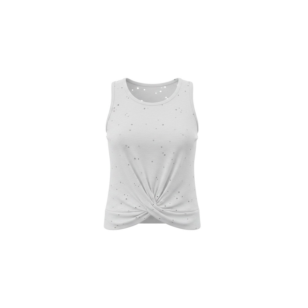 Aeropostale Tank Top Womens L White Twist Front Burnout Sabrina Carpenter